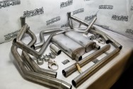 Magnaflow Stainless Steel Exhaust System BEFORE Chrome-Like Metal Polishing and Buffing Services / Restoration Services - Exhaust Polishing - Stainless Steel Polishing