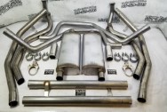 Magnaflow Stainless Steel Exhaust System BEFORE Chrome-Like Metal Polishing and Buffing Services / Restoration Services - Exhaust Polishing - Stainless Steel Polishing