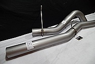 2015 Chevy 2500HD Turbo Diesel 304 Stainless Steel Exhaust System BEFORE Chrome-Like Metal Polishing and Buffing Services / Restoration Services 