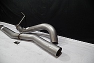 2015 Chevy 2500HD Turbo Diesel 304 Stainless Steel Exhaust System BEFORE Chrome-Like Metal Polishing and Buffing Services / Restoration Services 