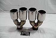 Aluminum Exhaust BEFORE Chrome-Like Metal Polishing and Buffing Services / Restoration Services