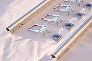 Chevy V8 Aluminum Fuel Rails AFTER Chrome-Like Metal Polishing and Buffing Services