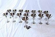 Titanium Metal Martini Glasses AFTER Chrome-Like Metal Polishing and Buffing Services / Restoration Services 