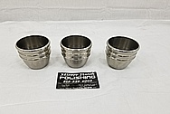 Stainless Steel Cups / Glasses BEFORE Chrome-Like Metal Polishing and Buffing Services - Steel Polishing - Glass Polishing