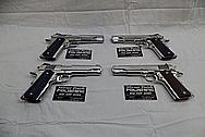 Colt Government Model .45 Caliber Guns / Pistols AFTER Chrome-Like Metal Polishing - Stainless Steel Polishing