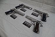 Colt Government Model .45 Caliber Guns / Pistols AFTER Chrome-Like Metal Polishing - Stainless Steel Polishing