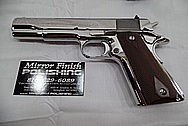 Colt Government Model .45 Caliber Gun / Pistol AFTER Chrome-Like Metal Polishing - Stainless Steel Polishing