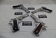 Colt Government Model .45 Caliber Guns / Pistols AFTER Chrome-Like Metal Polishing - Stainless Steel Polishing