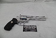 Steel Colt Python Revolver AFTER Chrome-Like Metal Polishing and Buffing Services / Restoration Services - Steel Gun Polishing Services 