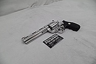 Steel Colt Python Revolver AFTER Chrome-Like Metal Polishing and Buffing Services / Restoration Services - Steel Gun Polishing Services 