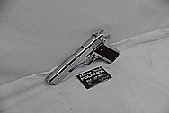 Steel Colt 1911 Semi-Auto .45 Caliber Gun AFTER Chrome-Like Metal Polishing and Buffing Services / Restoration Services - Steel Gun Polishing Services