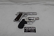 Steel Colt Revolver Handgun AFTER Chrome-Like Metal Polishing and Buffing Services / Restoration Services - Steel Gun Polishing Services