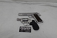 Steel Colt Revolver Handgun AFTER Chrome-Like Metal Polishing and Buffing Services / Restoration Services - Steel Gun Polishing Services