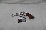 Stainless Steel Colt Python Revolver AFTER Chrome-Like Metal Polishing and Buffing Services / Restoration Services - Steel Gun Polishing Services