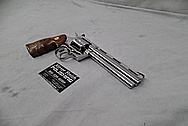 Stainless Steel Colt Python Revolver AFTER Chrome-Like Metal Polishing and Buffing Services / Restoration Services - Steel Gun Polishing Services