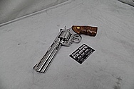 Stainless Steel Colt Python Revolver AFTER Chrome-Like Metal Polishing and Buffing Services / Restoration Services - Steel Gun Polishing Services