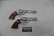 Stainless Steel Colt Python Revolver AFTER Chrome-Like Metal Polishing and Buffing Services / Restoration Services - Steel Gun Polishing Services