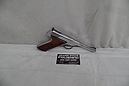 Colt Woodsman .22 Caliber Stainless Steel Slide Action Gun AFTER Chrome-Like Metal Polishing and Buffing Services - Stainless Steel Polishing Services