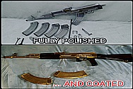 BEFORE AND AFTER Chrome-Like Metal Polishing and Buffing Services - Gun Polishing - Gold Look Gun 