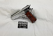 Stainless Steel Llama Semi - Auto Gun AFTER Chrome-Like Metal Polishing - Stainless Steel Polishing and Gun Grip Polishing 