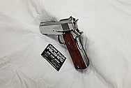 Stainless Steel Llama Semi - Auto Gun AFTER Chrome-Like Metal Polishing - Stainless Steel Polishing and Gun Grip Polishing 