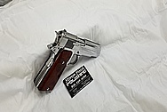 Stainless Steel Llama Semi - Auto Gun AFTER Chrome-Like Metal Polishing - Stainless Steel Polishing and Gun Grip Polishing 