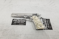 Stainless Steel Colt 1911 Gun AFTER Chrome-Like Metal Polishing and Buffing Services - Gun Polishing Services