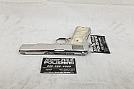 Stainless Steel Colt 1911 Gun AFTER Chrome-Like Metal Polishing and Buffing Services - Gun Polishing Services