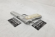 Stainless Steel Colt 1911 Gun AFTER Chrome-Like Metal Polishing and Buffing Services - Gun Polishing Services