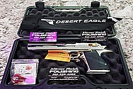 Desert Eagle 50 Caliber Gun AFTER Chrome-Like Metal Polishing and Buffing Services / Restoration Services - Steel Polishing - Plus Custom Titanium Nitride Coating for Gold Look - Plus Special Polishing Process for Titanium Nitride Coating