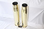 Brass 105MM Howitzer Shell AFTER Chrome-Like Metal Polishing and Buffing Services / Restoration Services