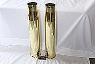 Brass 105MM Howitzer Shell AFTER Chrome-Like Metal Polishing and Buffing Services / Restoration Services