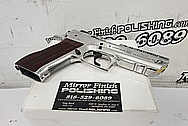 Jericho 941 9MM Stainless Steel Gun AFTER Chrome-Like Metal Polishing and Buffing Services / Restoration Services - Stainless Steel Polishing - Gun Polishing 