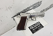 Jericho 941 9MM Stainless Steel Gun AFTER Chrome-Like Metal Polishing and Buffing Services / Restoration Services - Stainless Steel Polishing - Gun Polishing 