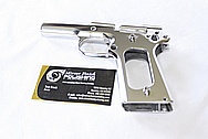 Stainless Steel Colt Gold Cup Trophy Gun AFTER Chrome-Like Metal Polishing and Buffing Services / Restoration Services