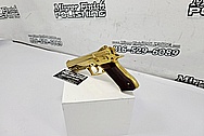 Desert Eagle 50 Caliber & Jericho J941 F9 9mm Stainless Steel Semi - Auto Gun / Pistol Project AFTER Chrome-Like Metal Polishing and Buffing Services - Stainless Steel Polishing - Gun Polishing - Custom Gold Look Coating - Titanium Nitride Coating