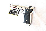 Beretta 9mm M9 Stainless Steel Gun Frame, Slide, Barrel, Trigger, Hammer AFTER Chrome-Like Metal Polishing and Buffing Services / Restoration Services