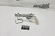 Colt Python .357 Stainless Steel Revolver Gun Parts PLUS Front and Rear Sites AFTER Chrome-Like Metal Polishing and Buffing Services / Restoration Services - Stainless Steel Polishing - Gun Parts Polishing