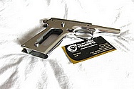 Colt Government Model Stainless Steel Gun / Pistol AFTER Chrome-Like Metal Polishing and Buffing Services / Restoration Services