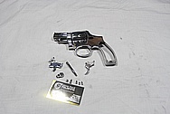 Stainless Steel Smith & Wesson S&W Model 66 Revolver Handgun AFTER Chrome-Like Metal Polishing and Buffing Services / Restoration Services