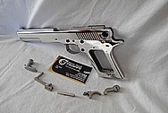 Stainless Steel AMT Auto Gun / Pistol AFTER Chrome-Like Metal Polishing and Buffing Services / Restoration Services / Sandblasting Services
