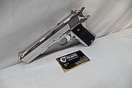 Colts Government Model 1911 .45 Caliber Automatic Gun / Pistol AFTER Chrome-Like Metal Polishing and Buffing Services / Restoration Service