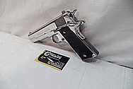 Colts Government Model 1911 .45 Caliber Automatic Gun / Pistol AFTER Chrome-Like Metal Polishing and Buffing Services / Restoration Service
