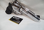 Stainless steel .357 Magnum Ruger GP 100 Gun / Pistol AFTER Chrome-Like Metal Polishing and Buffing Services / Restoration Service