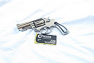 S&W Model 66 Stainless Steel Revolver Gun Cylinder and Frame AFTER Chrome-Like Metal Polishing and Buffing Services