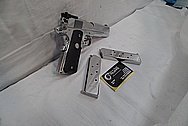 Colt Gold Cup Trophy 1911 Stainless Steel Semi - Automatic Gun AFTER Chrome-Like Metal Polishing and Buffing Services / Restoration Service