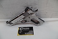 Colt Commander 1911 Stainless Steel Semi - Automatic Gun AFTER Chrome-Like Metal Polishing and Buffing Services / Restoration Service