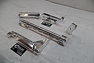 Cobalt Kinetics Aluminum AR-15 Gun Parts AFTER Chrome-Like Metal Polishing and Buffing Services / Restoration Service