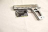Coonan Classic 357 Semi-Automatic Stainless Steel Gun Pieces AFTER Chrome-Like Metal Polishing and Buffing Services