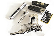 Beretta Stainless Steel Gun Slide, Hammer, Trigger, Frame, Barrel and Magazine AFTER Chrome-Like Metal Polishing and Buffing Services